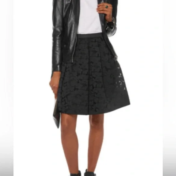 SANDRO Black Janice Skater skirt - Picture 1 of 8